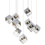 Ice Cube Multi Light Pendant - Polished Chrome / Clear