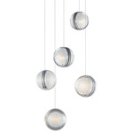 Pulse Multi Light Pendant - Polished Chrome / Clear