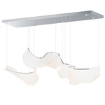 Rinkle Multi Light Pendant - Polished Chrome / Clear Patterned Acrylic