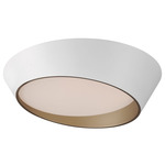 Slant Ceiling Light - White / Gold / White