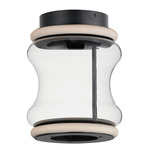 Syndicate Ceiling Light - Black / Clear