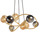 Planetary Chandelier - Gold / Multicolor