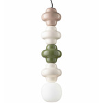Deco Copacabana Tall Pendant - Leaf Green Multicolor / Opal