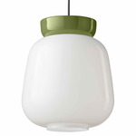 Deco Corcovado Pendant - Leaf Green / Milk White / Leaf Green