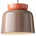 Deco Corcovado Open Pendant - Poke Orange / Mocha / Poke Orange