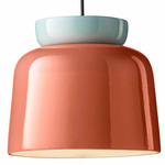 Deco Corcovado Open Pendant - Light Blue / Poke Orange / Light Blue