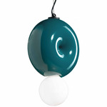 Deco Bumbum Pendant - Green Oil / White