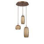 Vessel Round Multi Light Pendant - Burnished Bronze / Vessel Bronze