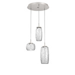 Vessel Round Multi Light Pendant - Metallic Beige Silver / Vessel Clear