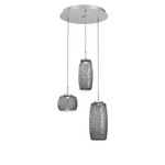 Vessel Round Multi Light Pendant - Classic Silver / Vessel Smoke