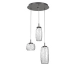 Vessel Round Multi Light Pendant - Graphite / Vessel Clear