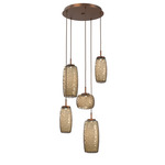 Vessel Round Multi Light Pendant - Burnished Bronze / Vessel Bronze