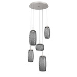 Vessel Round Multi Light Pendant - Metallic Beige Silver / Vessel Smoke