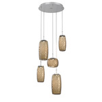 Vessel Round Multi Light Pendant - Classic Silver / Vessel Bronze