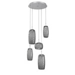 Vessel Round Multi Light Pendant - Classic Silver / Vessel Smoke