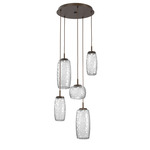 Vessel Round Multi Light Pendant - Flat Bronze / Vessel Clear