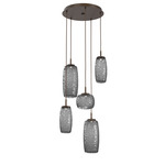 Vessel Round Multi Light Pendant - Flat Bronze / Vessel Smoke