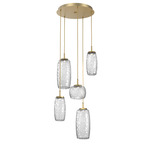 Vessel Round Multi Light Pendant - Gilded Brass / Vessel Clear