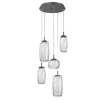 Vessel Round Multi Light Pendant - Graphite / Vessel Clear