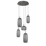 Vessel Round Multi Light Pendant - Graphite / Vessel Smoke