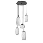 Vessel Round Multi Light Pendant - Matte Black / Vessel Clear