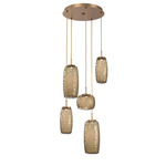 Vessel Round Multi Light Pendant - Novel Brass / Vessel Bronze