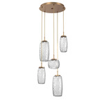 Vessel Round Multi Light Pendant - Novel Brass / Vessel Clear