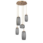 Vessel Round Multi Light Pendant - Novel Brass / Vessel Smoke