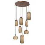 Vessel Round Multi Light Pendant - Burnished Bronze / Vessel Bronze