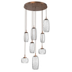 Vessel Round Multi Light Pendant - Burnished Bronze / Vessel Clear