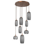 Vessel Round Multi Light Pendant - Burnished Bronze / Vessel Smoke