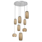 Vessel Round Multi Light Pendant - Classic Silver / Vessel Bronze