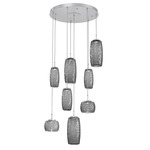 Vessel Round Multi Light Pendant - Classic Silver / Vessel Smoke