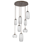 Vessel Round Multi Light Pendant - Flat Bronze / Vessel Clear