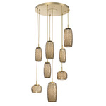 Vessel Round Multi Light Pendant - Gilded Brass / Vessel Bronze