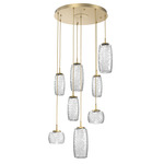 Vessel Round Multi Light Pendant - Gilded Brass / Vessel Clear