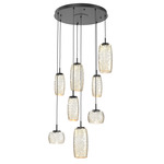 Vessel Round Multi Light Pendant - Matte Black / Vessel Amber