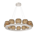 Vessel Ring Chandelier - Beige Silver / Vessel Bronze