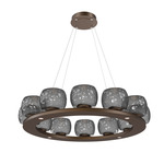 Vessel Ring Chandelier - Flat Bronze / Vessel Smoke