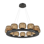 Vessel Ring Chandelier - Matte Black / Vessel Bronze