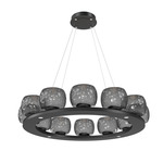 Vessel Ring Chandelier - Matte Black / Vessel Smoke