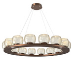 Vessel Ring Chandelier - Burnished Bronze / Vessel Amber