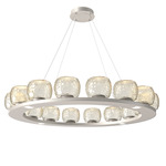 Vessel Ring Chandelier - Beige Silver / Vessel Amber