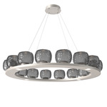Vessel Ring Chandelier - Beige Silver / Vessel Smoke