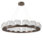 Vessel Ring Chandelier - Flat Bronze / Vessel Clear