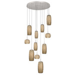 Vessel Round Multi Light Pendant - Beige Silver / Vessel Bronze