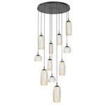 Vessel Round Multi Light Pendant - Matte Black / Vessel Amber