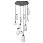 Vessel Round Multi Light Pendant - Matte Black / Vessel Clear