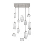 Vessel Square Multi Light Pendant - Metallic Beige Silver / Vessel Clear