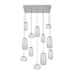 Vessel Square Multi Light Pendant - Classic Silver / Vessel Clear